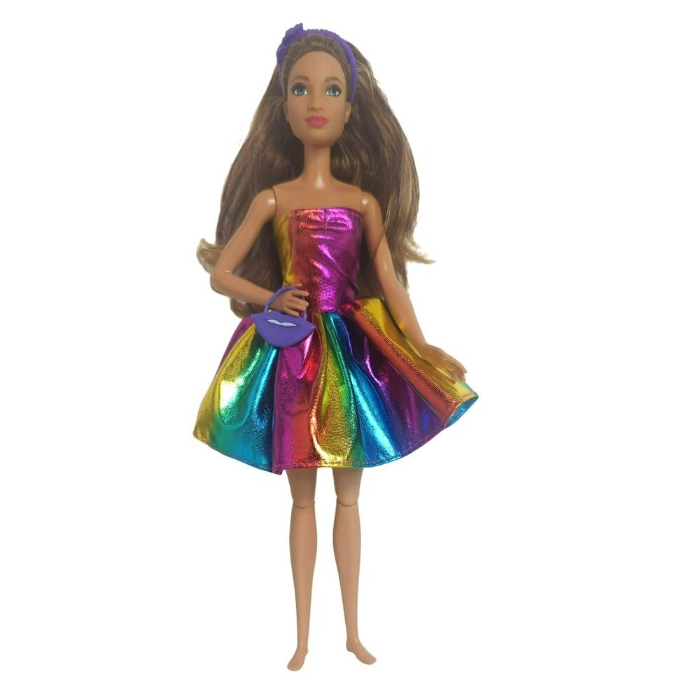 Mattel Kitty Condo Barbie Doll Redressed 2020 HHB70 Brunette Green Eyes